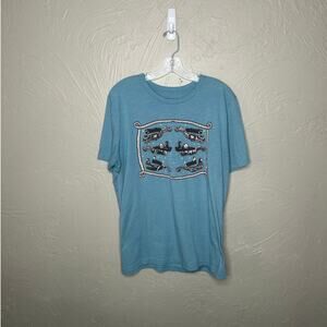 Stylish Rowdy Crowd Women's XL Blue Spurs Graphic Tee